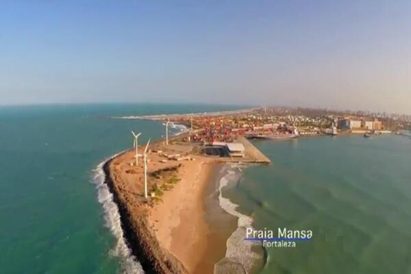 Vista panorâmica - Praia do Futuro (esq) e Beira Mar (dir)
